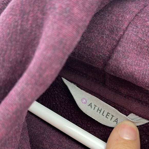 ATHLETA Plum Cowl Neck Pullover Polyester Blend Sweatshirt Top Size Medium - Picture 5 of 10
